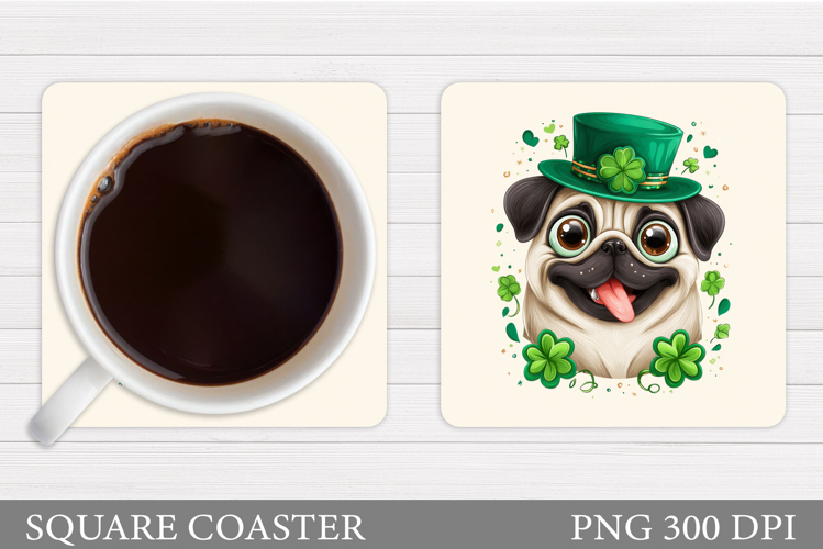 St Patrick Dog Coaster. St Patrick Coaster Sublimation