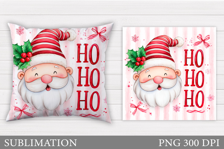 Santa Claus Pillow Design. Christmas Pillow Sublimation