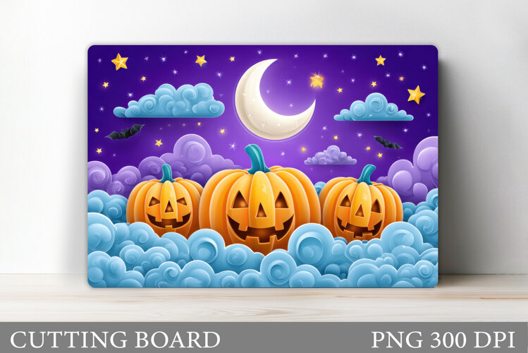 Halloween Cutting Board. Pumpkin Cutting Board Sublimation example image 1