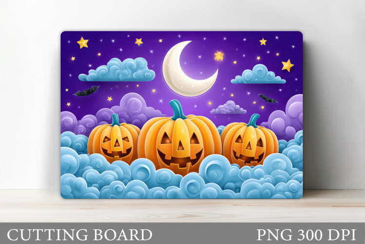Halloween Cutting Board. Pumpkin Cutting Board Sublimation