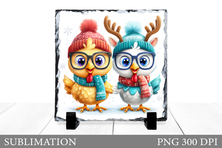 Christmas Chicken Sublimation. Christmas Chicken Slate