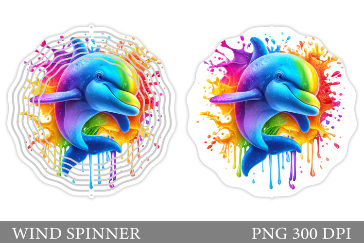 Dolphin Wind Spinner Sublimation. Sea Wind Spinner Design