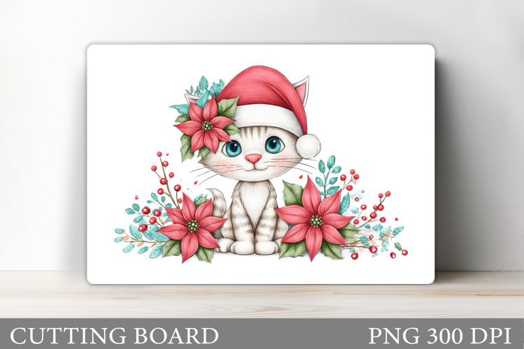 Christmas Cat Cutting Board. Christmas Cutting Board Design