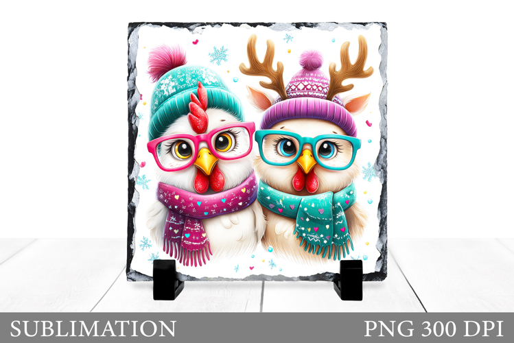 Christmas Chicken Sublimation. Christmas Chicken Slate