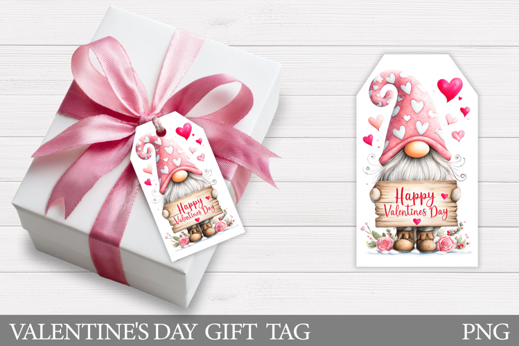Valentines Gnome Gift Tags. Valentine Gift Tag Printable