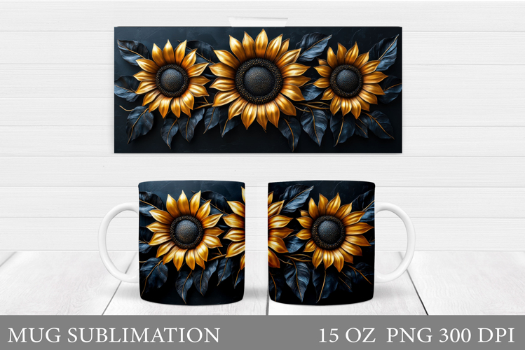 Sunflowers Mug Sublimation. Sunflowers Sublimation