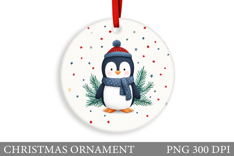 Cute Penguin Christmas Ornament. Christmas Ornament Design
