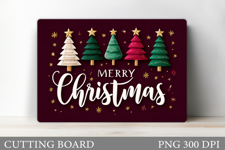 Christmas Tree Cutting Board Design. Kitchen Cutting Board