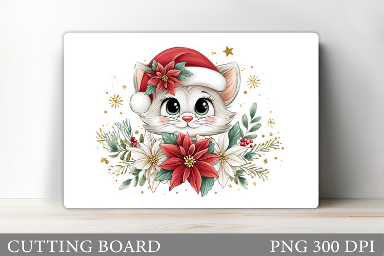 Christmas Cat Cutting Board. Christmas Cutting Board Design