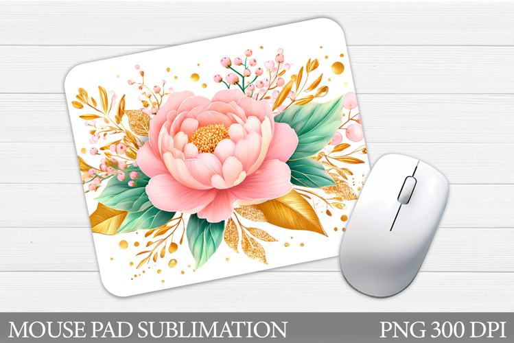 Floral Mouse Pad Sublimation. Flowers Mouse Pad Design