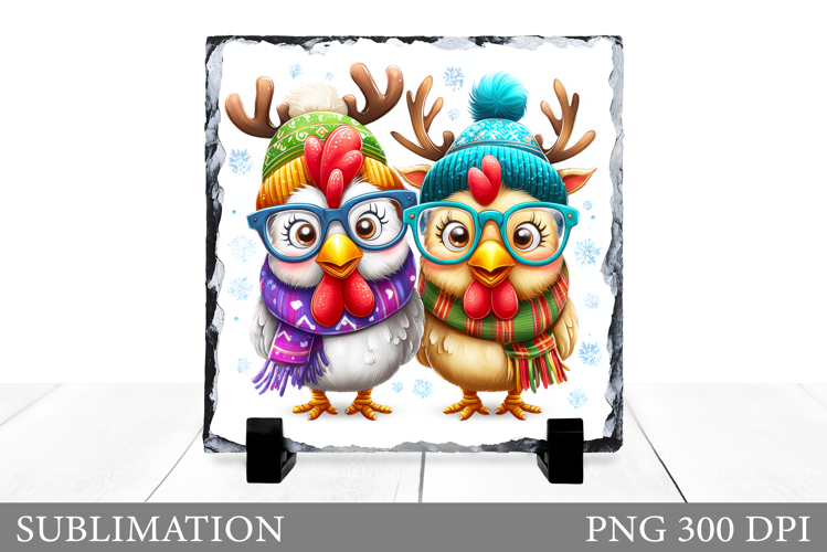 Christmas Chicken Sublimation. Christmas Chicken Slate