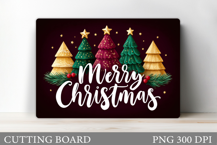 Christmas Tree Cutting Board Design. Kitchen Cutting Board