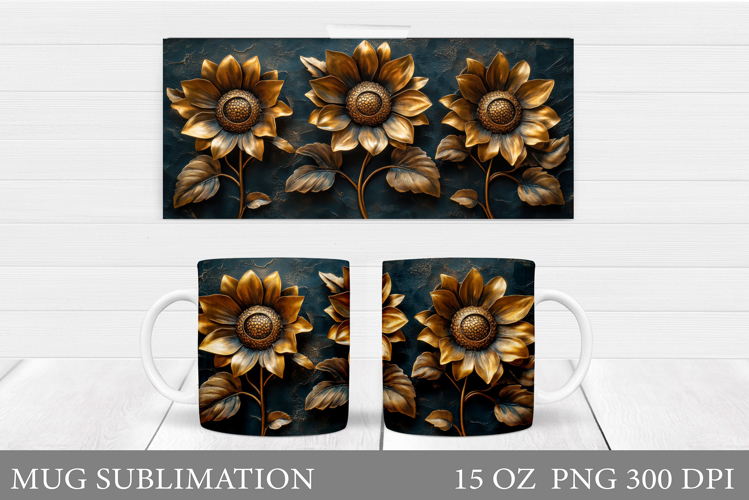 Sunflowers Mug Sublimation. Sunflowers Sublimation