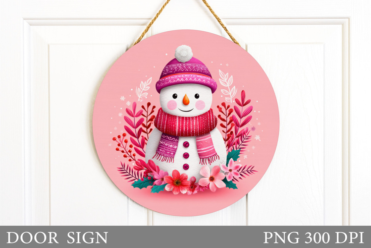 Christmas Snowman Door Sign. Christmas Door Sign Design