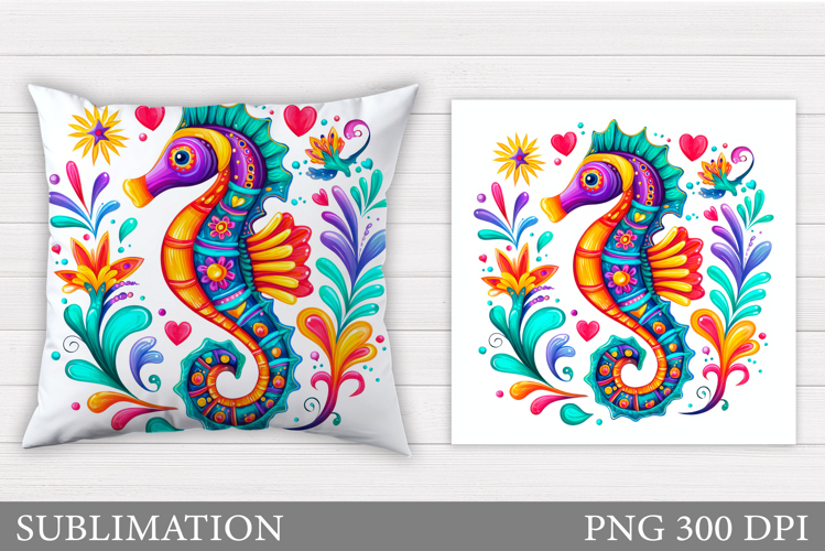 Seahorse Pillow Sublimation. Seahorse Sublimation