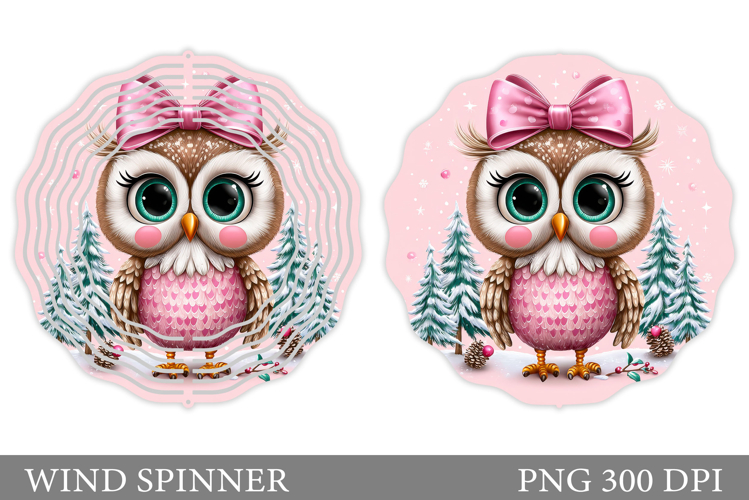 Christmas Owl Wind Spinner. Christmas Wind Spinner Design