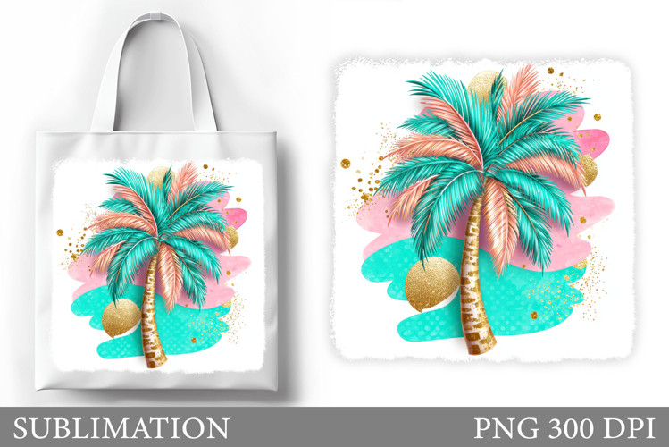 Palm Tree Sublimation. Palm Tree Tote Bag Sublimation