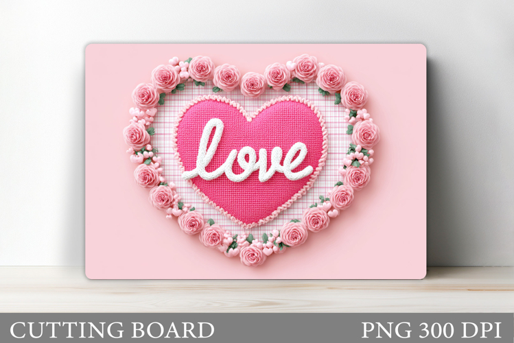 Love Cutting Board Design. Valentines Cutting Board