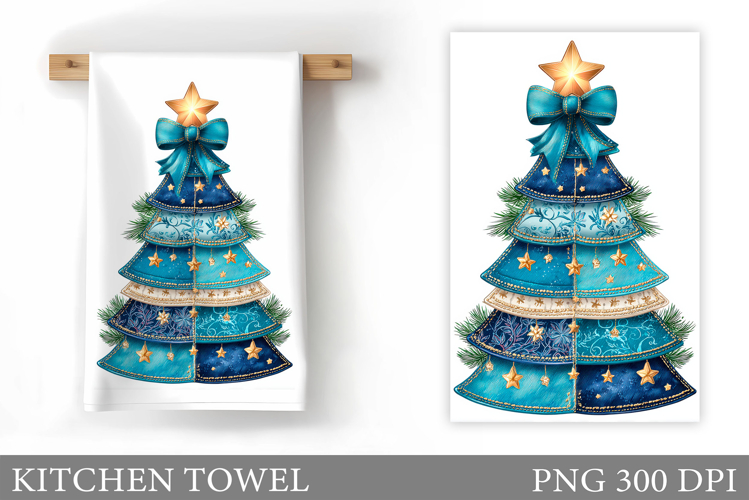 Christmas Tree Kitchen Towel. Christmas Kitchen Towel Design
