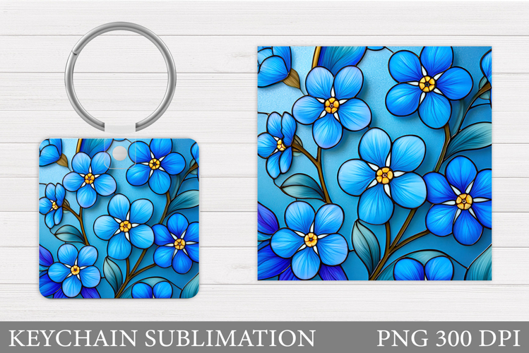 Floral Keychain Design. Flowers Keychain Sublimation