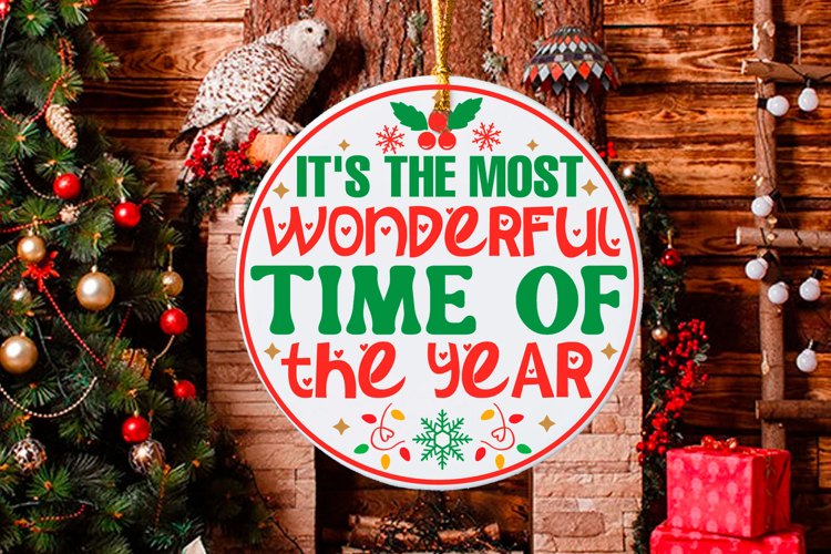 Christmas Round sign Svg Design Round Sign SVG quotes