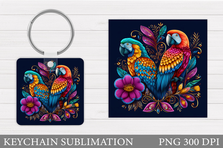 Parrot Keychain Sublimation. Parrot Sublimation