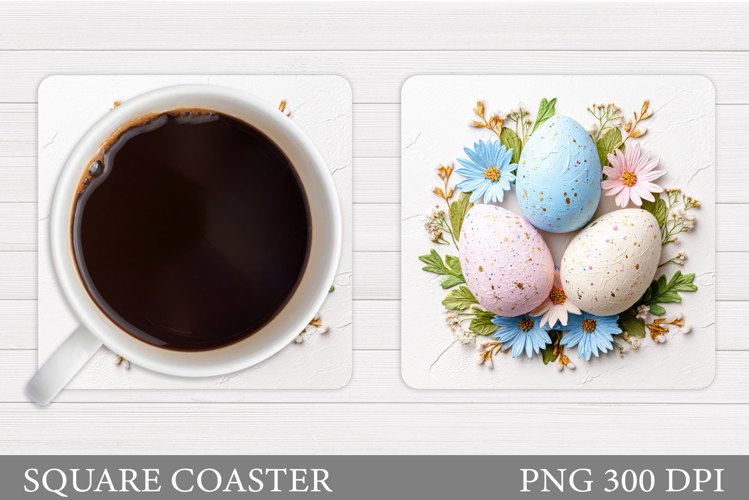Easter Eggs Coaster Design. Easter Coaster Sublimation