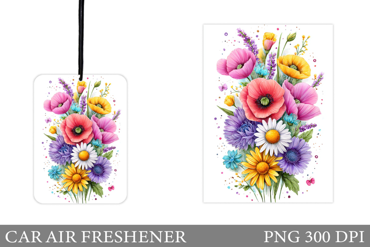 Wildflowers Car Air Freshener. Summer Car Air Freshener