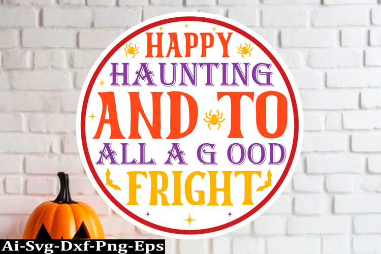 Halloween round sign Svg Design,Halloween Quotes Spooky Hall