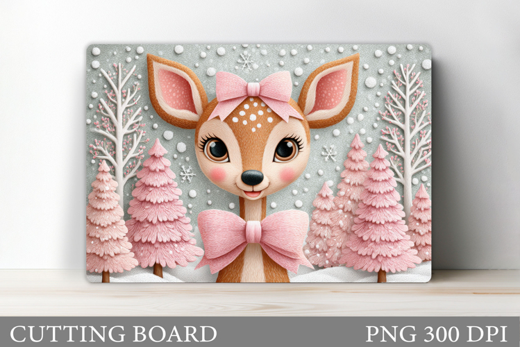 Christmas Deer Cutting Board. Christmas Cutting Board Design