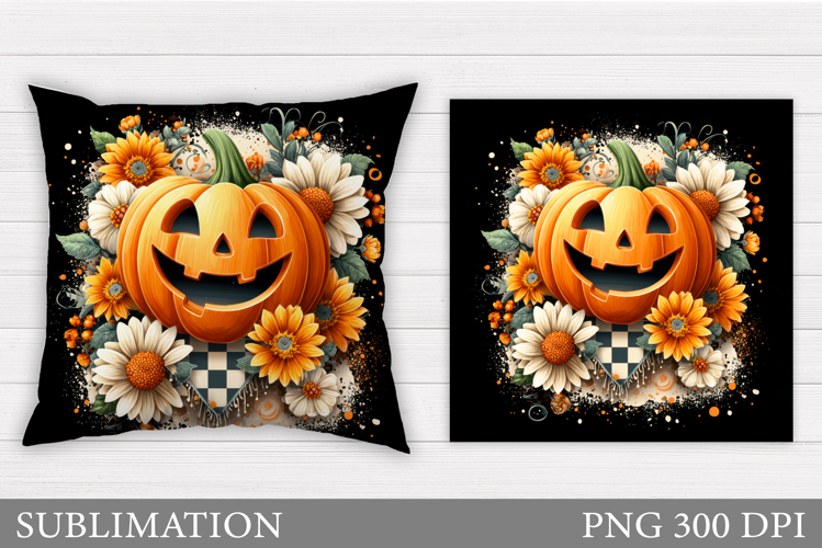 Halloween Pumpkin Pillow. Halloween Pillow Sublimation