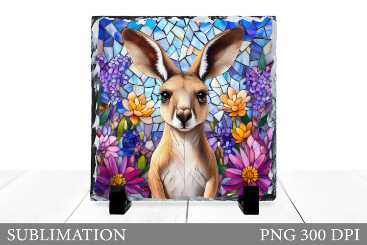 Cute Kangaroo Sublimation. Kangaroo Slate Design