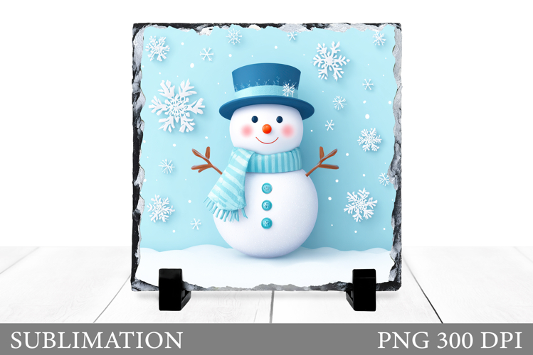 Cute Snowman Sublimation. Snowman Slate Design