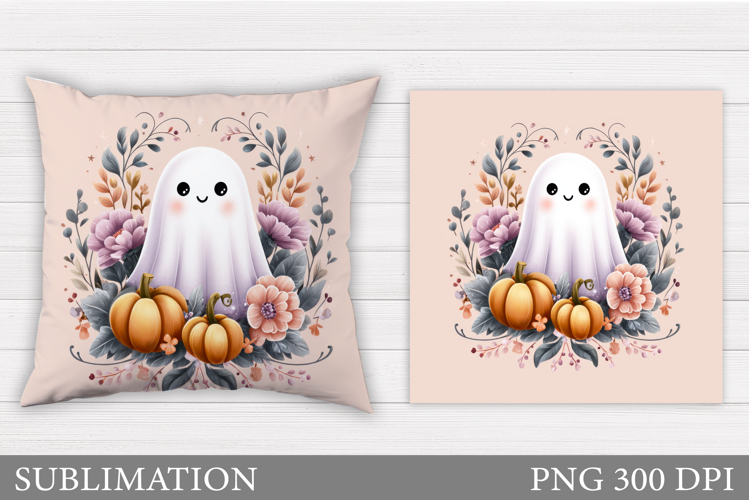 Halloween Ghost Pillow Design. Halloween Ghost Sublimation