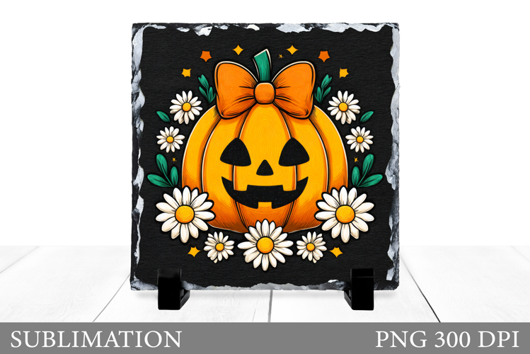 Halloween Pumpkin Slate Design. Halloween Slate Sublimation