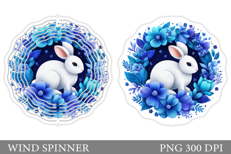 Cute Bunny Wind Spinner. Cute Bunny Sublimation
