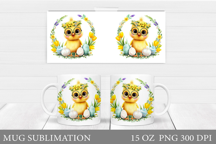 Easter Chick Mug Design. Easter Mug Sublimation