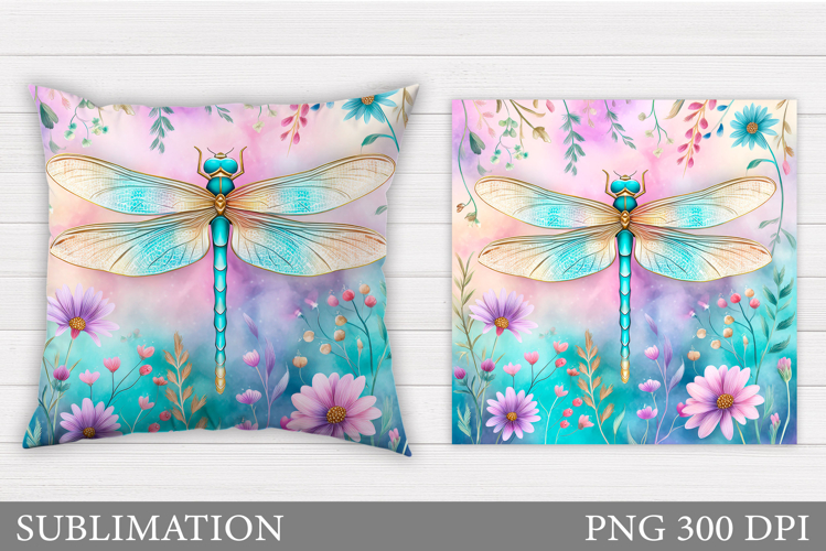 Dragonfly Sublimation. Dragonfly Pillow Design