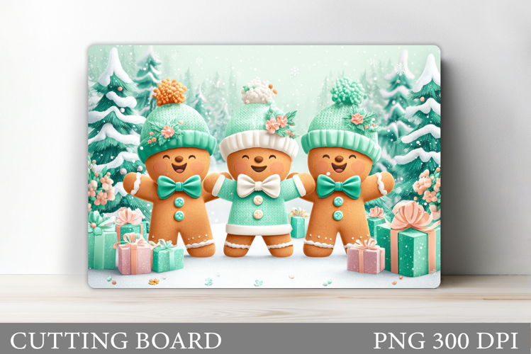 Gingerbread Cutting Board. Christmas Cutting Board Design