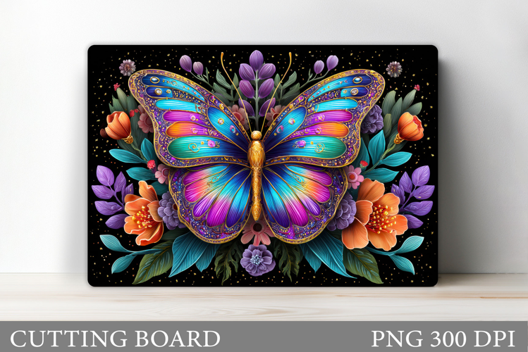 Butterfly Cutting Board. Flowers Cutting Board Sublimation