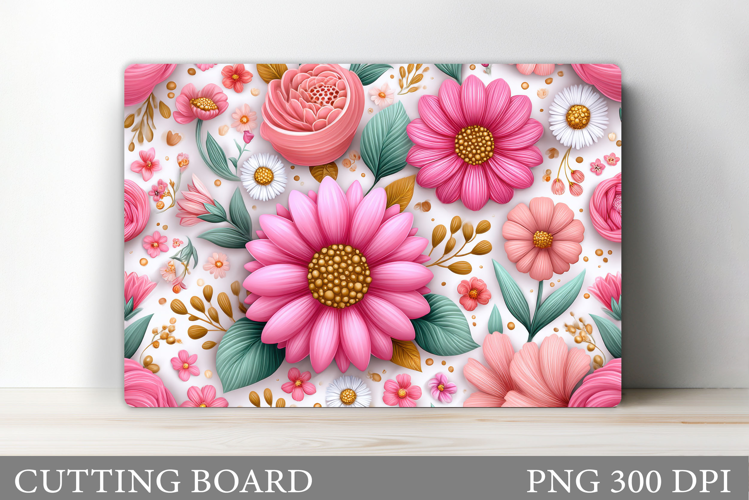 Flowers Cutting Board. Floral Cutting Board Sublimation