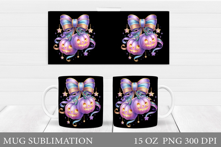 Halloween Mug Sublimation. Halloween Pumpkin Mug Design