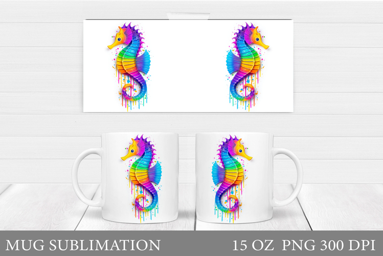 Seahorse Mug Sublimation. Seahorse Sublimation