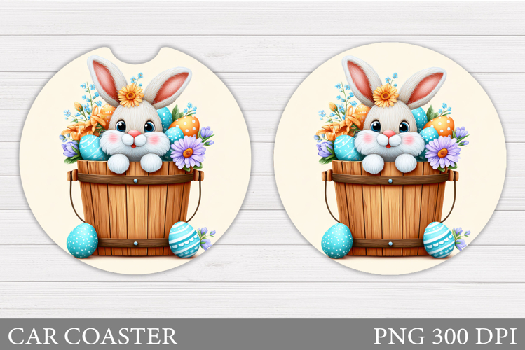 Easter Bunny Car Coaster. Easter Car Coaster Sublimation