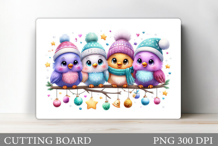 Christmas Bird Cutting Board. Christmas Cutting Board Design example image 1