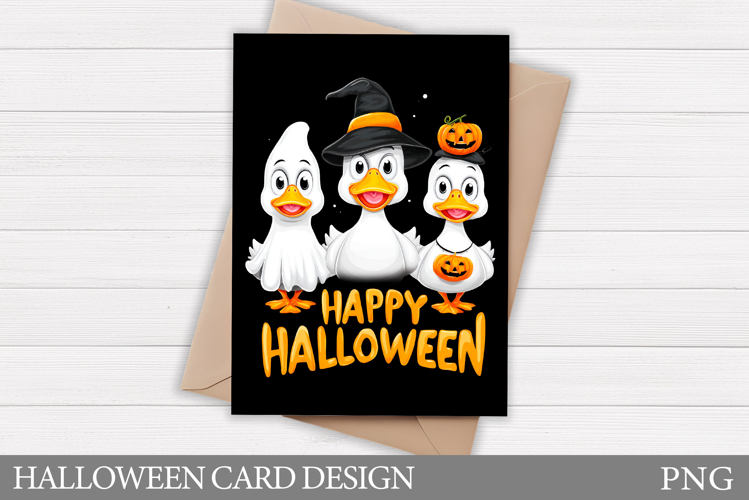 Halloween Goose Card Design. Halloween Card Printable