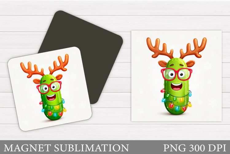 Christmas Pickle Magnet Design. Christmas Magnet Sublimation