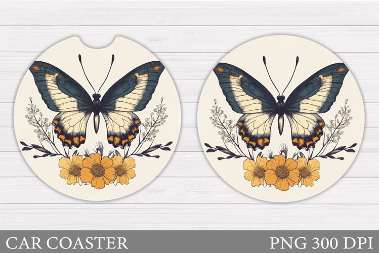 Butterfly Car Coaster. Summer Car Coaster Design
