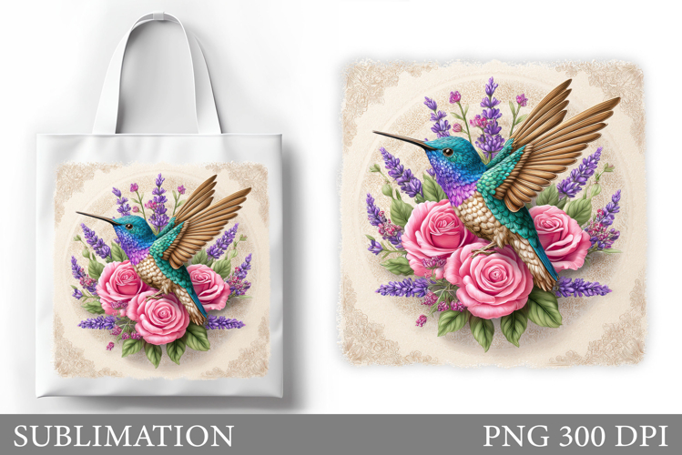 Hummingbird Tote Bag Sublimation. Hummingbird Sublimation