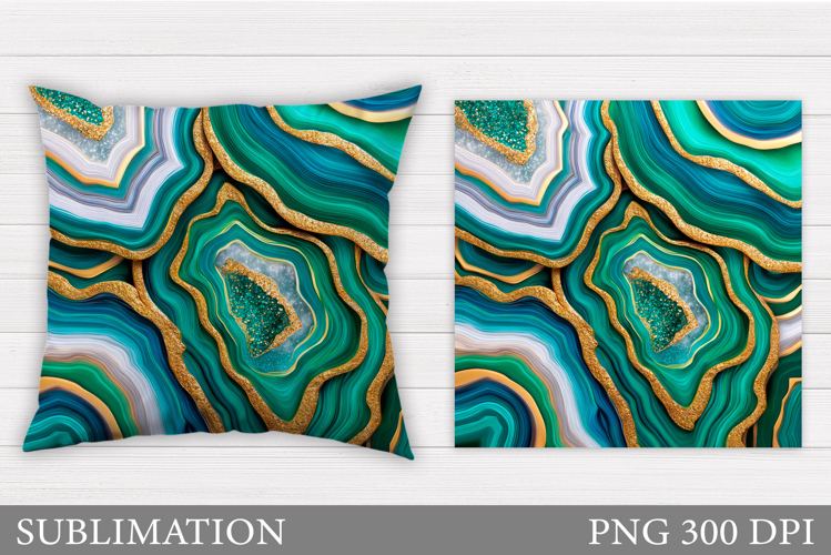 Abstract Pillow Sublimation. Agate Stone Pillow Design